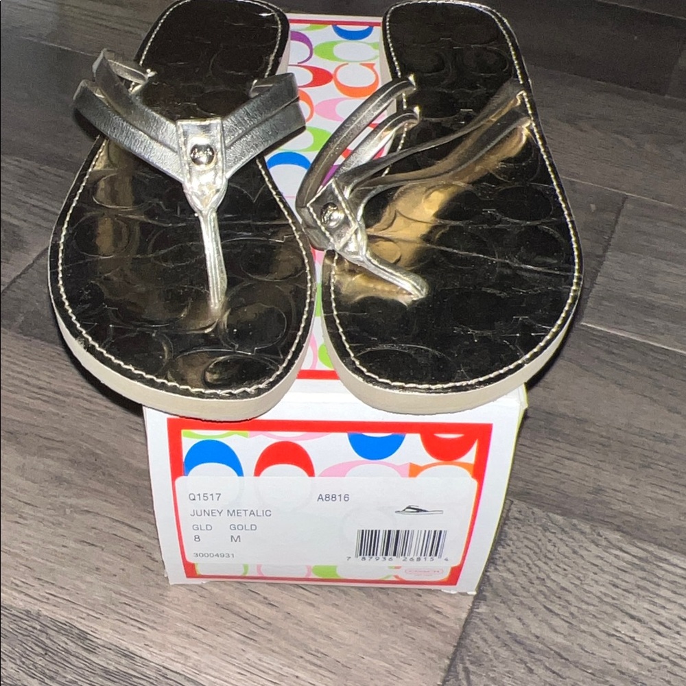 Coach Gold Sandals